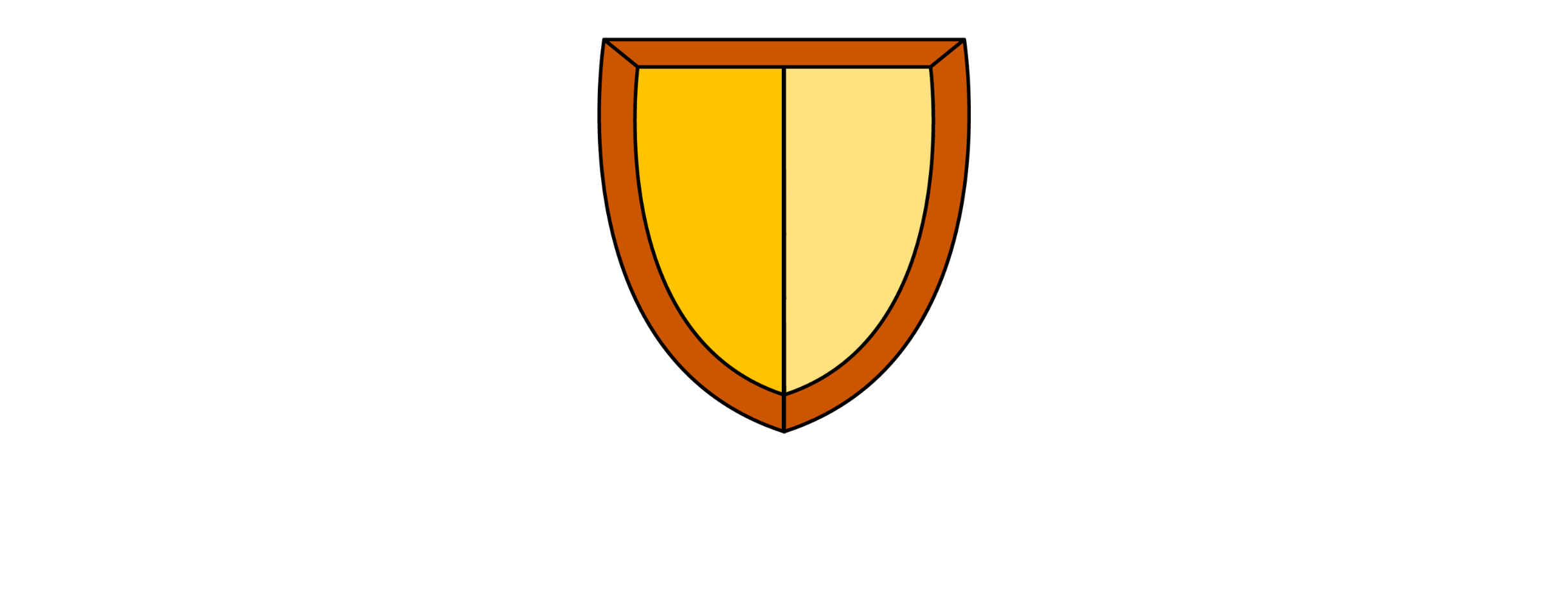 Keep safe shield without heart-banner