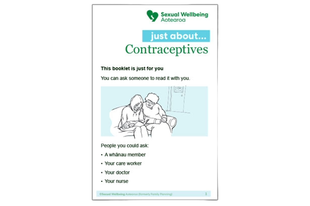 Image - Just about contraception pamphlet cover